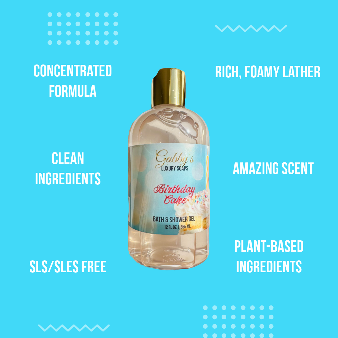 Birthday Cake Plant-Based Bath & Shower Gel
